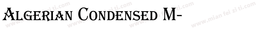 Algerian Condensed M字体转换